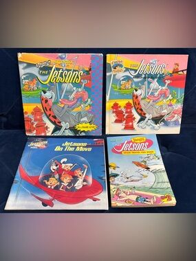 Lot of 4 vintage The Jetsons books 2 HC + 2 PB Hanna Barbera Classic